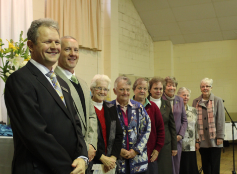 Left to right: Mr Mark Geerligs, Mr Paul Devlin, Sr Josephine Hodges, Sr Colleen Mills, Sr Colleen Holohan, Sr Margaret Fitzgerald, Sr Virginia Wilkinson, Sr Edith King and Ms Barbara Smith.