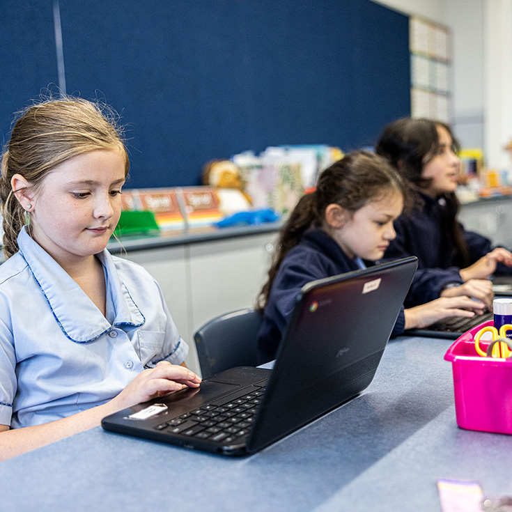 St Canice’s Catholic Primary Katoomba students in class