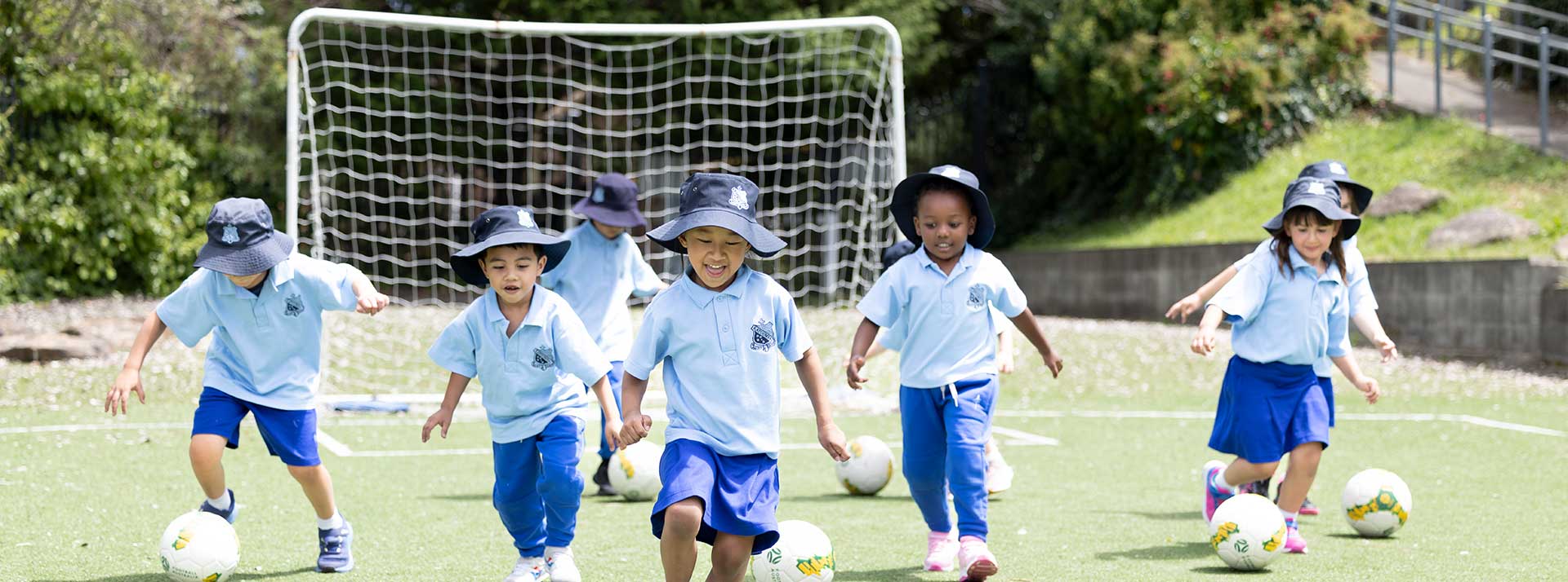 St Canice’s Katoomba students playing soccer