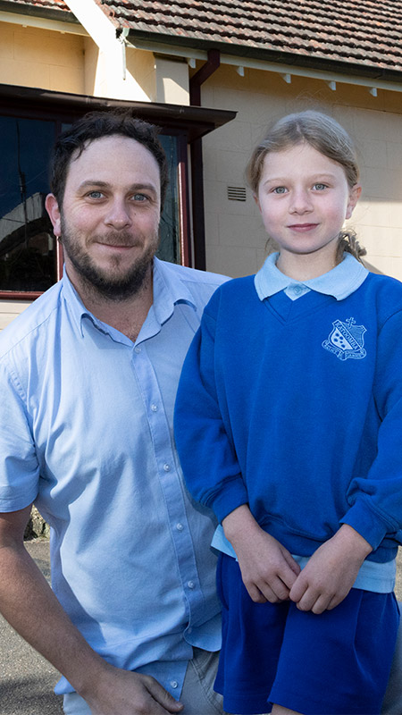 Parent and student at St Canice's Katoomba