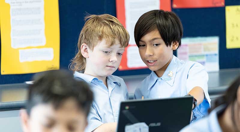 St Canice’s Katoomba students in class