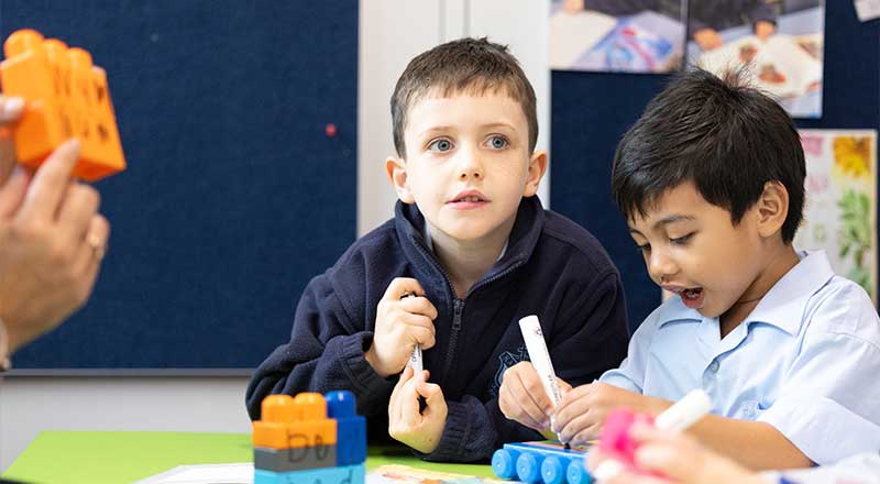 Students in class at St Canice's Katoomba