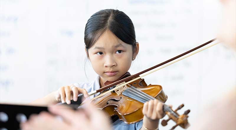 Ensemble Performances at St Canice's Katoomba. The students are playing viola