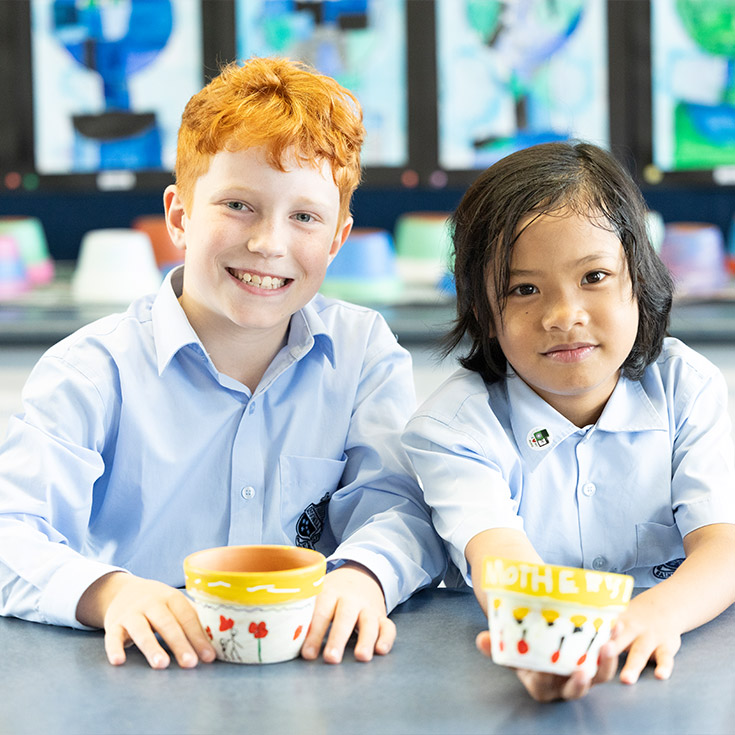 St Canice’s Katoomba students crafting with clay