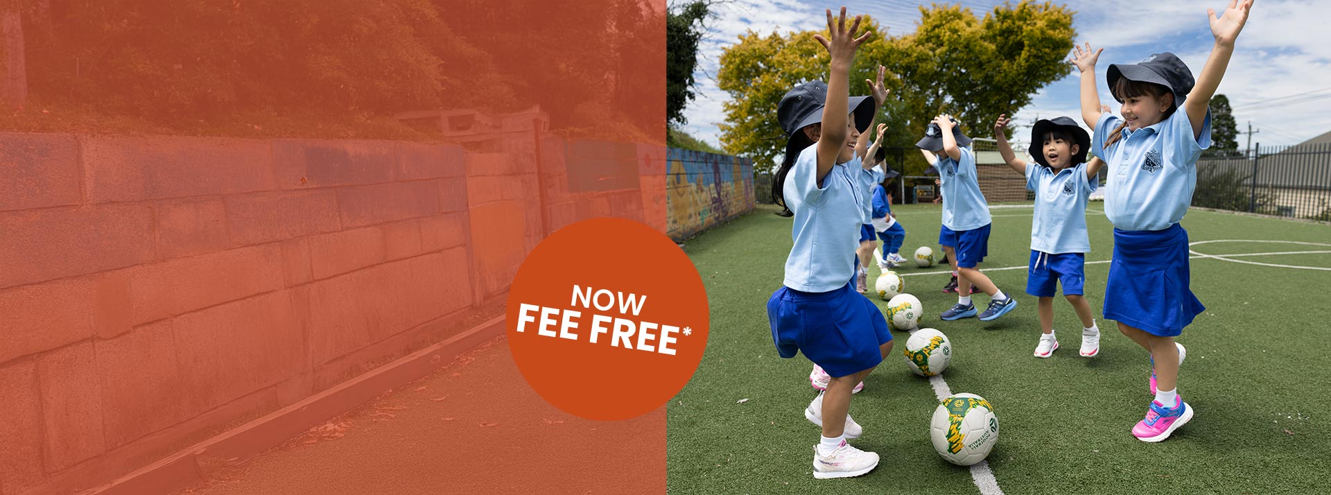 St Canice's Catholic Primary Katoomba playing soccer. We are now fee free