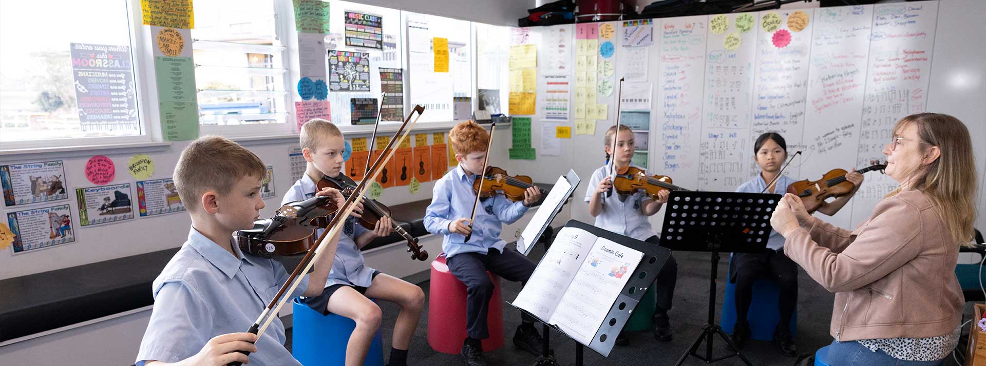 Ensemble Performances at St Canice's Katoomba. The students are playing viola