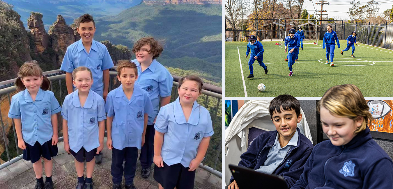 Collage of the St Canice's Primary Katoomba school uniform